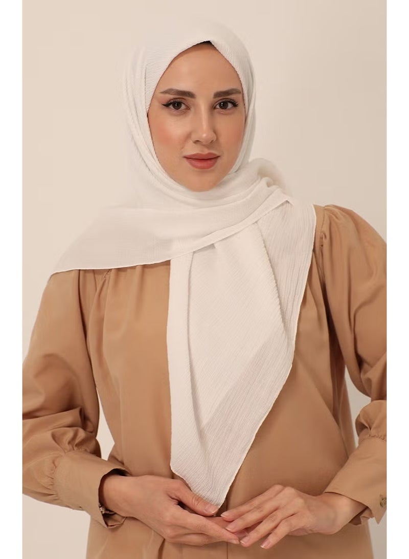 Sefa Merve Bürümcük Scarf 90162-35 Ecru - Image 1